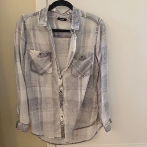 Flannel button-down shirt
